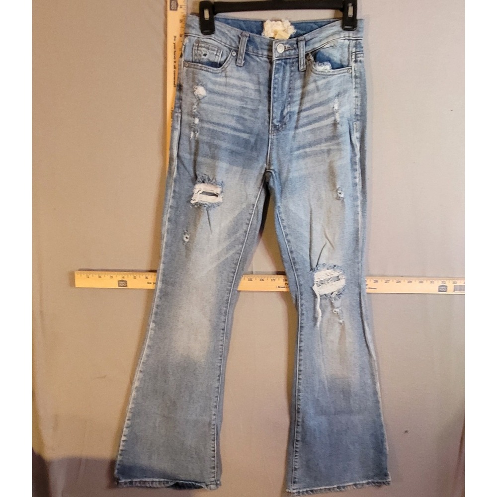 Altar'd State Distressed Flare Jeans Light Wash High Rise 25/1 DJ22E816SY